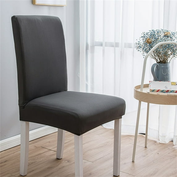 OEFNTAC Solid Color Brushed High Elastic Chair Cover Soft And Comfortable Chair Seat Cover -proof And- Chair Slipcover Suitable For Dining Chair