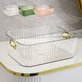 thumbnail image 1 of OEFNTAC Storage Basket Storage Bins Transparent Storage Basket, Multi-Purpose Organizer for Snacks, Cosmetics, Kitchen, Bathroom, Office Makeup Organizer Drawer Organizer, 1 of 7