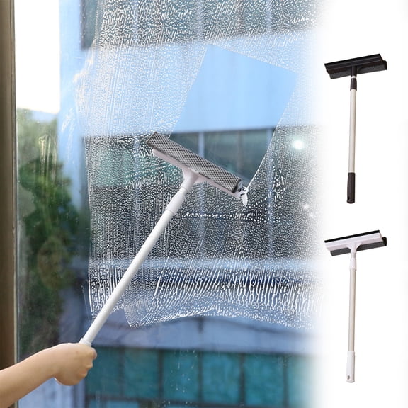 OEFNTAC Telescopic Window Cleaning Kit with Squeegee and Scraper 50cm Retractable Pole for Glass Shower Mirror Tile