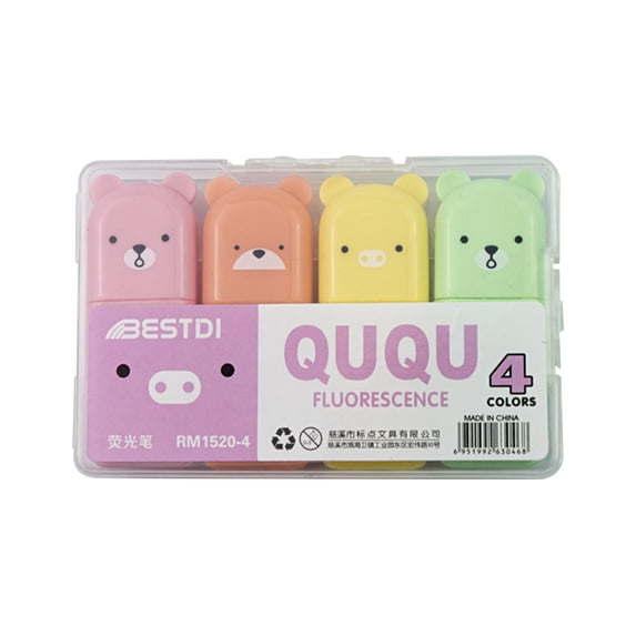 OEFNTAC Thicker Highlighters Assorted Colors Soft Fluorescent Highlighters Highlighter for College Students Teachers Multi-colored available 5.5x2x0.5cm