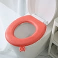 thumbnail image 1 of OEFNTAC Toilet Seat Cushion EVA Waterproof Soft Foam Pad Self-Adhesive Cover 16.33x14.93 Inches for Standard Elongated Round Toilets, 1 of 6