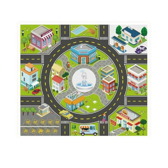 OEFNTAC Toys Foldable Reversible Kids Play Mat 80x70cm Outdoor Activity Baby Crawl Playmat with Storage Bag Toys for Ages 2-4