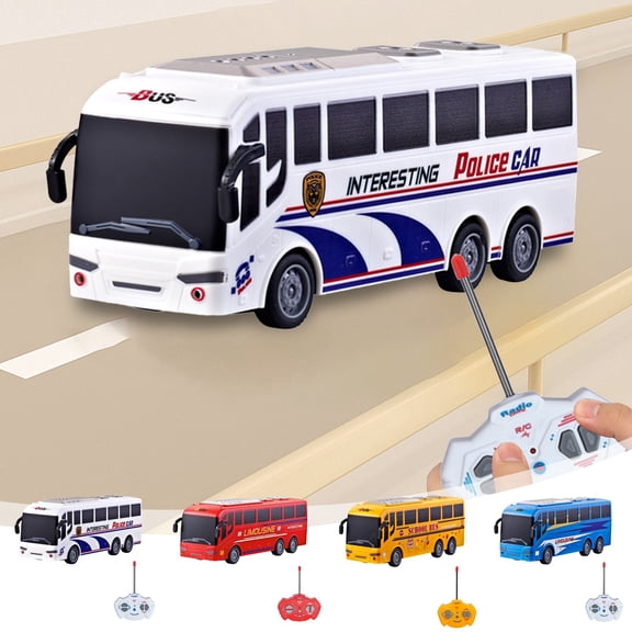 OEFNTAC Toys Four-Way LED Simulation Bus Remote Control Toy with Realistic Design and Educational Play 10.15 x 3.36 x 2.87 in Magnetic Blocks