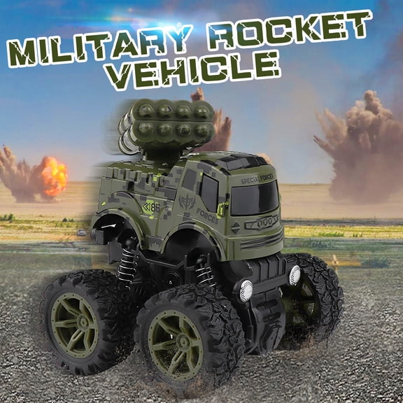 OEFNTAC Toys Four-Wheel Drive-Country Pull Back Car Inertial Friction Power Spring Car