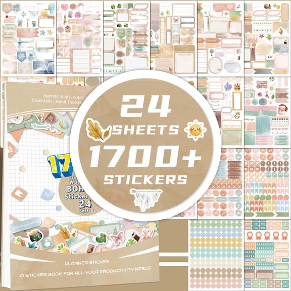 OEFNTAC Toys Planner Stickers Set for Organization Scheduling Superior Quality Adhesive Decorative Labels Educational Toys