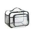 thumbnail image 1 of OEFNTAC Transparent Storage Box Folding Portable Organizer Bin for Clothes Toys Cosmetics Travel Camping Space Saving Plastic Container with Lid 11x7x7 Inch, 1 of 8