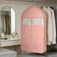 thumbnail image 1 of OEFNTAC Transparent Window Garment Bag Hanging Suit Cover Dustproof Foldable Travel Wardrobe Coat Dress Storage Organizer Breather Protect Sweater Jacket Shirt Home Closet Essential 34in, 1 of 7