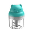 thumbnail image 1 of OEFNTAC USB-Rechargeable Mini Garlic Masher, 3-Blade 304 Stainless-Steel Electric Chopper, 1200mAh Food Processor for Onion Vegetables Seasonings, Portable 100ml Spice Grinder, 1 of 2