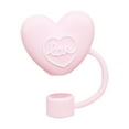 thumbnail image 1 of OEFNTAC Valentine's Day Heart Shaped Straw Topper Leak Proof Silicone Straw Cover Decorative Drink Accessory for Cups 5x3cm, 1 of 5