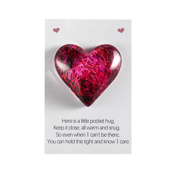OEFNTAC Valentines Day Pocket Heart Keepsake Card Wedding Birthday Family Friends Decor Warm Sentimental Inspirational Motivational Relationship Gift Decorative Present