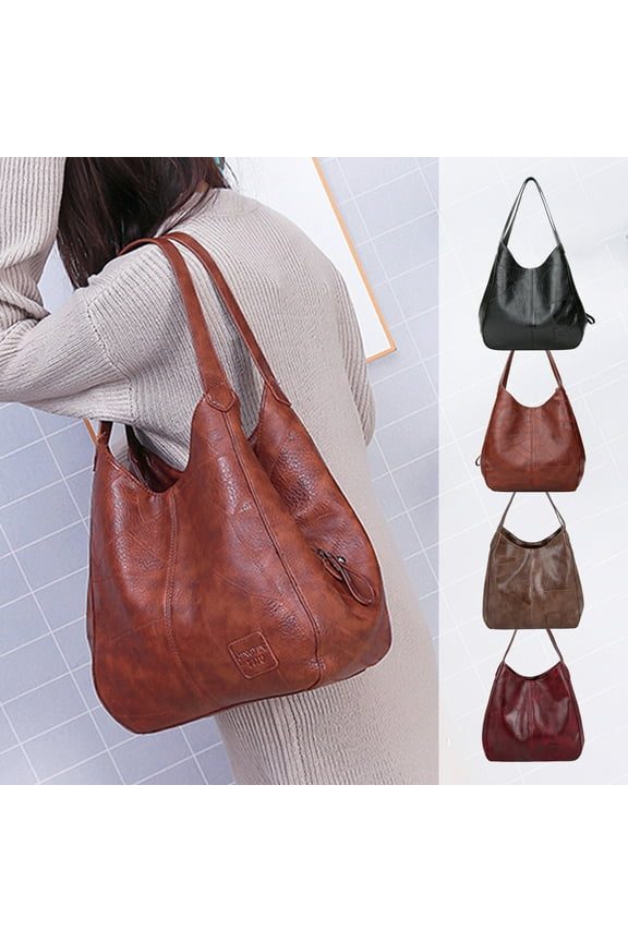 Women's Handbag Large Capacity Shoulder Tote Artificial Leather Multi Pocket Fashionable for Business Casual Daily Use 13x4.72x12.6in