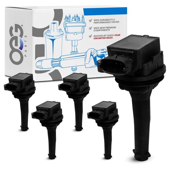 OEG Parts New Pack of 5 Ignition Coils Replacement For Volvo S60 V70 XC70 2.5L 2003-2006, S70 2.3L 2.4L 1999-2000, V70 2.4L 1999-2007; C70 2.4L, V70 2.3L 1999-2004 0221604001 30713416-0 0221604008