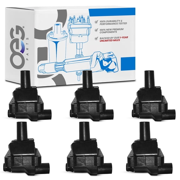OEG Parts New Pack of 6 Ignition Coils Replacement For Mercedes Europe E200 E230 1995-1998, S280 S320 SL280 SL320 1993-1995, SLK200 1996-2000, CLK200 1996-2003 0221506002 000-158-70-03 245169 6PK