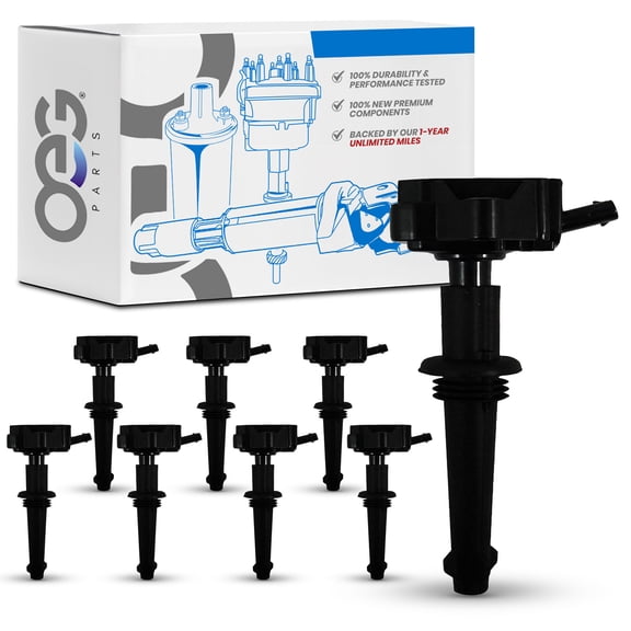 OEG Parts New Pack of 8 Ignition Coils Replacement For Land Rover Range Rover 5.0L 2010-2012; LR4, Range Rover Sport 5.0L 2010-2013 AJ811378 LR010687 0221604022 8W9312A366DA 8PK