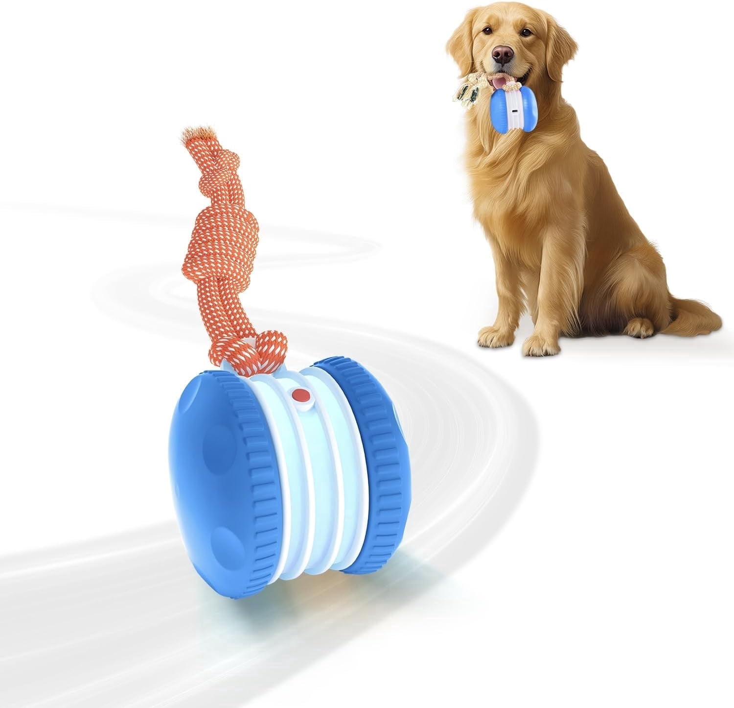 OEIKPFN, Interactive Dog Toy, Motion-Activated Rolling Ball, Blue ...