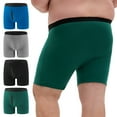 thumbnail image 1 of OEIOEI Big and Tall Boxer Briefs 4-Pack, Cotton Breathable Men's Underwear XL-5XL(3XL,Dark), 1 of 8