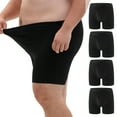 thumbnail image 1 of OEIOEI Big and Tall Boxer Briefs 4-Pack, Cotton Breathable Men's Underwear XL-5XL(XL,4 Black), 1 of 8