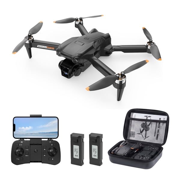 Muivan 4K HD Dual Camera Drone for Adults, RC Quadcopter with Brushless Motor, 2 Batteries for 30 Mins Flight, Foldable FPV Drone with Case