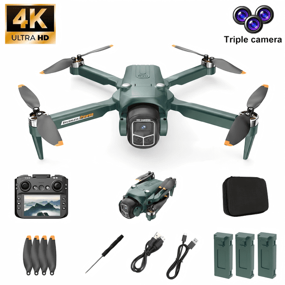 OEKE Drone with 4K HD Dual Camera for Adults Kids, RC Quadcopter with 3 ...