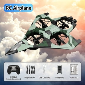 OEKE Mini RC Fighter Jet Drone for Teens 14+, Dual Batteries 20 Min Flight, 2.4G Stunt Quadcopter, Green