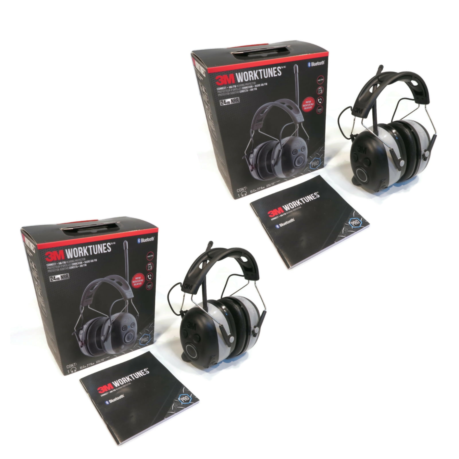 OEM | (2 Pack) Wireless Bluetooth & AM/FM WorkTunes Headphones for ...