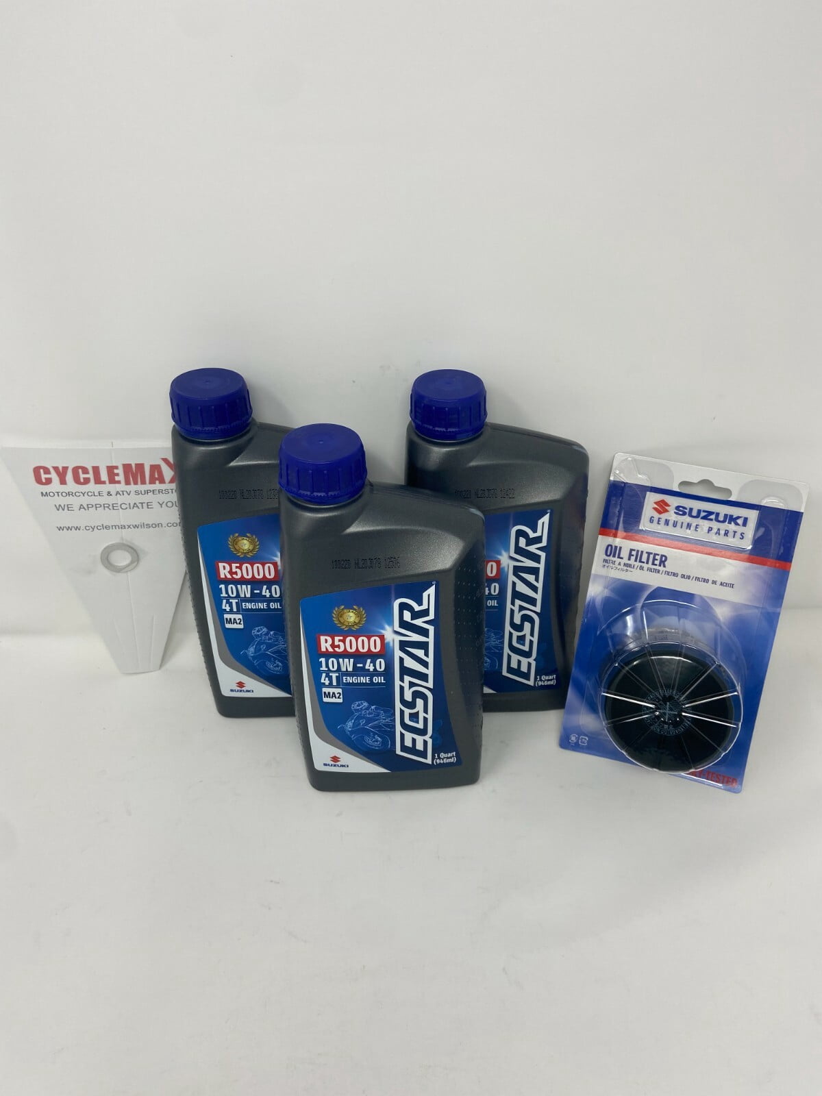 OEM 2001-2012 Suzuki SV650/SV650S 10w40 Oil Change Kit
