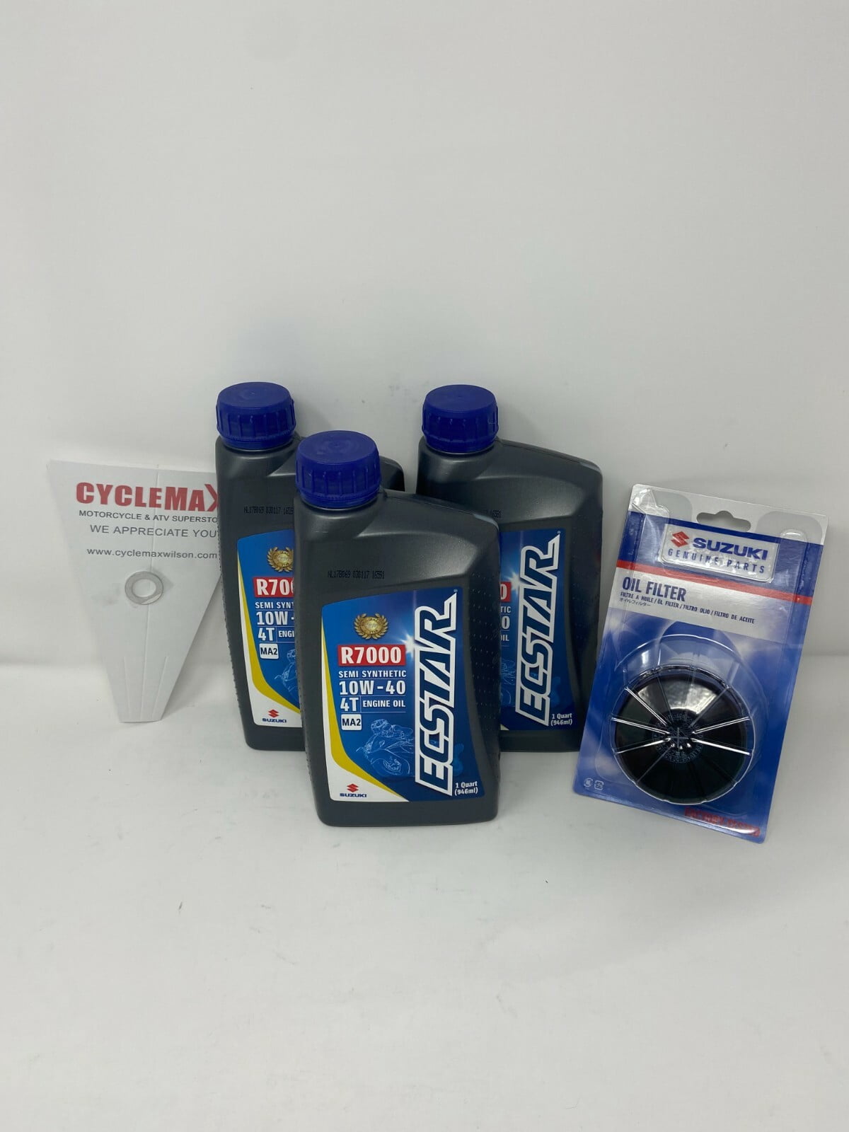 OEM 2001-2012 Suzuki SV650/SV650S 10w40 Semi Synthetic Oil Change Kit