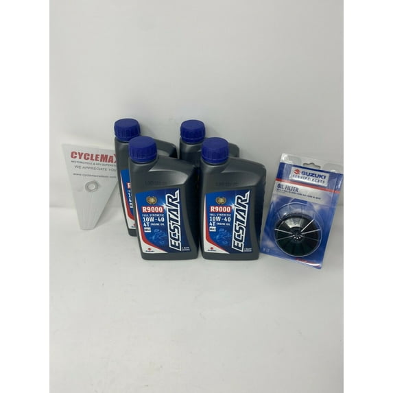 OEM 2001-2021 Suzuki GSX-R1000 10w40 Full Synthetic Oil Change Kit