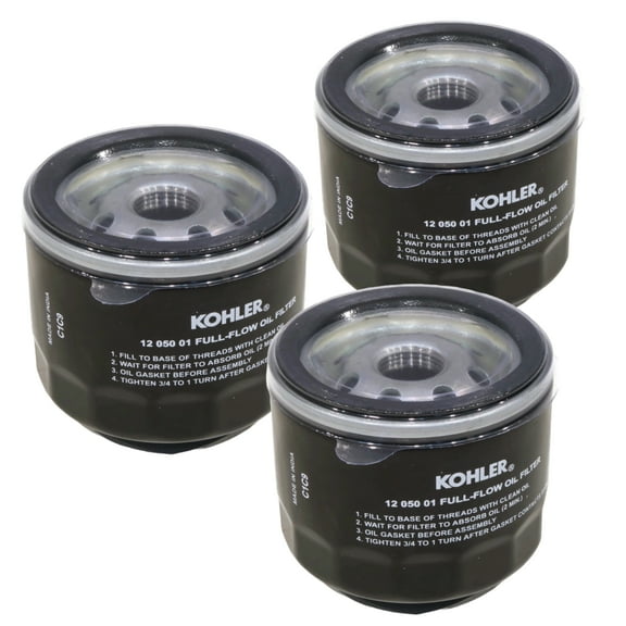 OEM (3-Pack) Kohler OIL FILTER for KH-12-050-01-S, KH1205001S, KH-12-050-01-S1