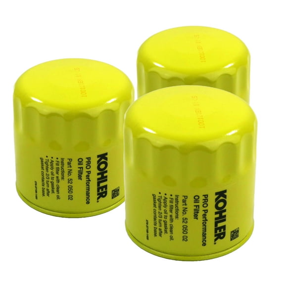 OEM (3 Pack) Pro Performance Long Oil Filter for Kohler 52 050 02-S1, 5205002S1