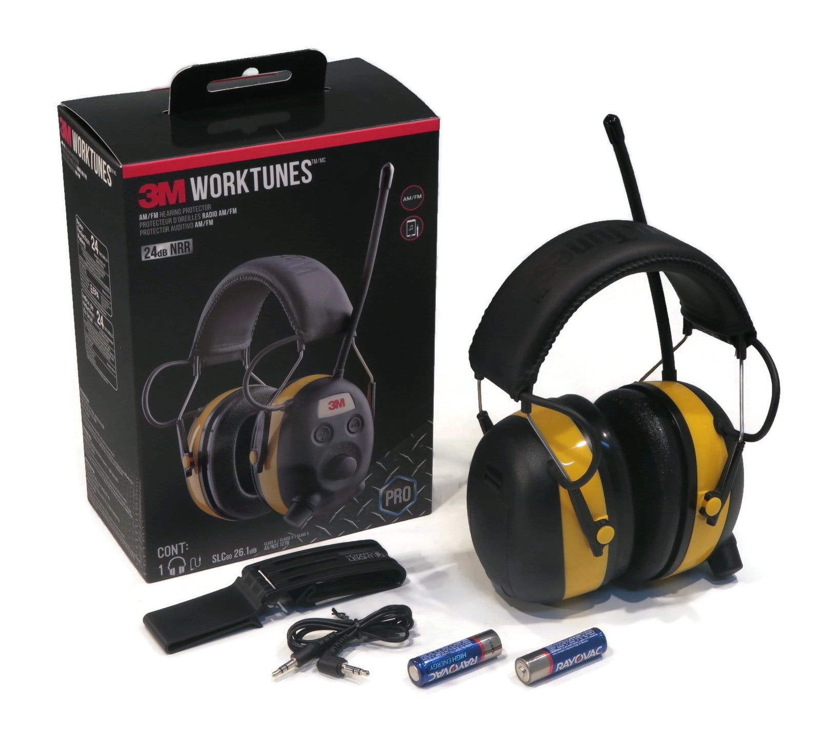 OEM 3M Peltor Worktunes HEADPHONES W Slim BELT CLIP BATTERIES oem-3m-peltor-worktunes-headphones-w-slim-belt-clip-batteries