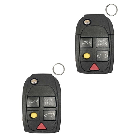 OEM 5 BUTTON REMOTE Car Key Fob for Volvo C30 C70 S40 S60 S80 V50 V70 LQNP2T-APU 315Mhz 48 Chip (2 Pack)