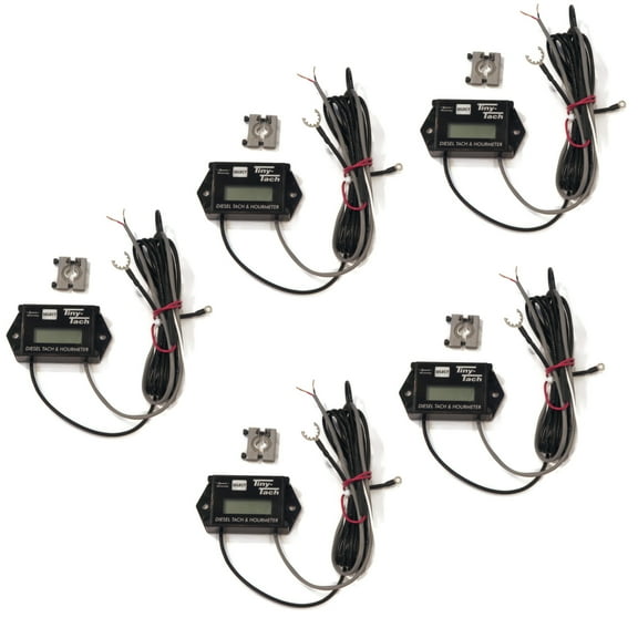 OEM (5 Pack) Tachometer/Hour Meter with 1/4" Transducer for Diesel 12-24 VDC Engines