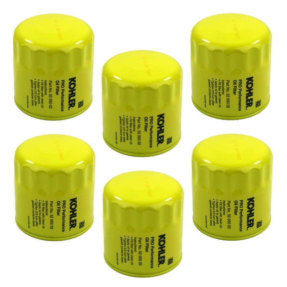 OEM (6 Pack) Pro Performance Long Oil Filter for Kohler KH 25 050 34-S, KH2505034S