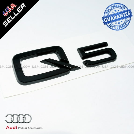 OEM ABS Nameplate Audi Q5 Gloss Black Emblem 3D Trunk Logo Badge Decoration
