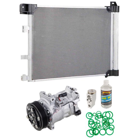 OEM AC Compressor & A/C Repair Kit For Nissan Sentra 2013 2014 2015 w/ Condenser Drier Expansion Valve PAG Oil & O-Rings - BuyAutoParts