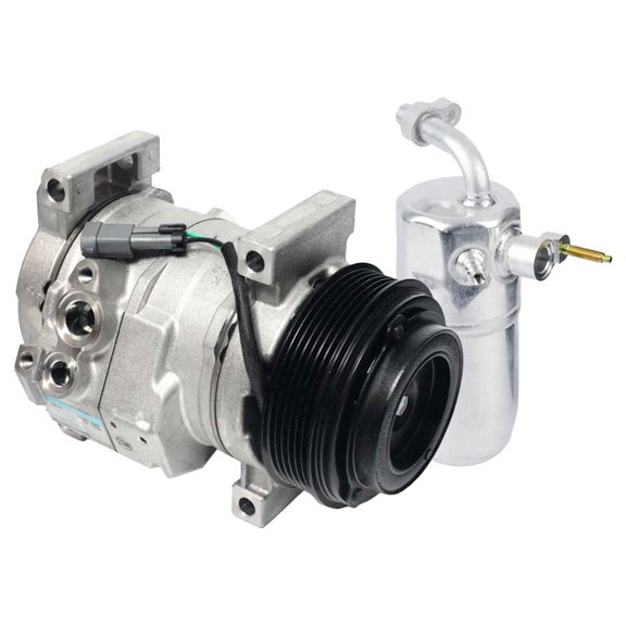 OEM AC Compressor w/ A/C Clutch & Drier For Chevy Silverado & GMC Sierra 2010 2011 2012 2013 - BuyAutoParts