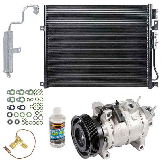 OEM AC Compressor w/ A/C Condenser & Drier For Jeep Commander 2006 2007 2008 w/ 5.7L Hemi V8 - BuyAutoParts