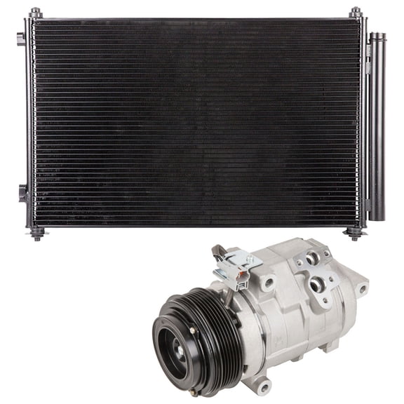 OEM AC Compressor w/ A/C Condenser & Drier For Mazda CX-9 CX9 2007 2008 2009 2010 2011 2012 2013 2014 2015 - BuyAutoParts