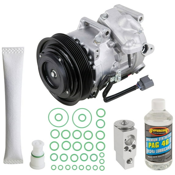 OEM AC Compressor w/ A/C Repair Kit For Acura RL 2005 2006 2007 2008 2009 2010 2011 2012 - BuyAutoParts