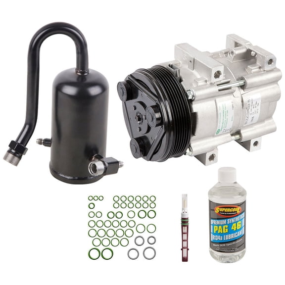 OEM AC Compressor w/ A/C Repair Kit For Ford F150 F250 F350 & Bronco 5.0L 302ci 5.8L 351ci V8 1990-1993 w/ Factory AC - BuyAutoParts