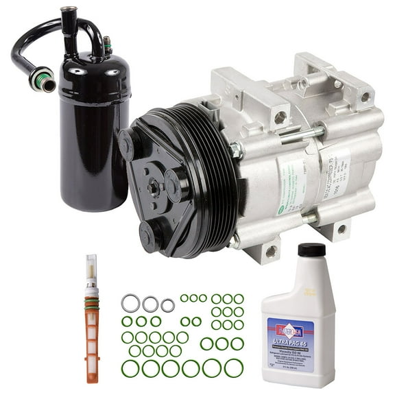 OEM AC Compressor w/ A/C Repair Kit For Ford Mustang V6 1994 1995 SN95 w/ Factory AC - BuyAutoParts