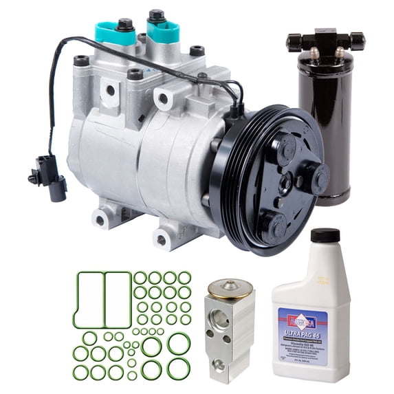 OEM AC Compressor w/ A/C Repair Kit For Kia Rio 2003 2004 2005 - BuyAutoParts