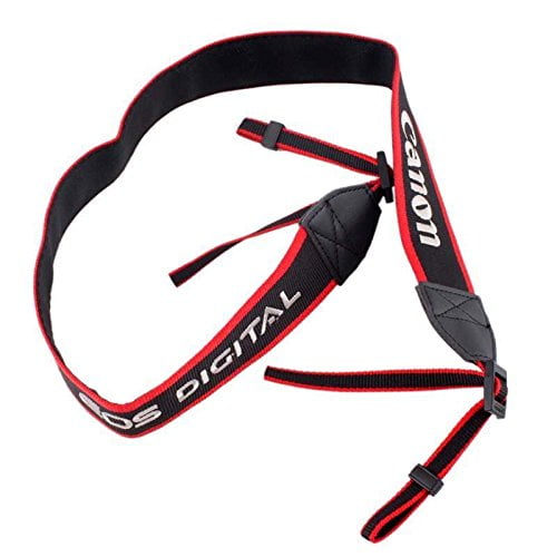 OEM Adjustable Wide Shoulder Straps EOS Rebel 26 x 1.25, Black/Red