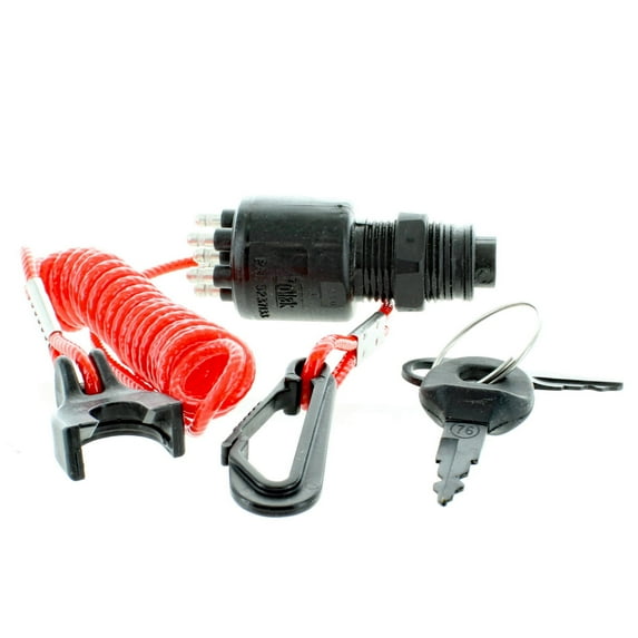 Johnson Evinrude OMC OEM Ignition Switch and Lanyard, 5005801