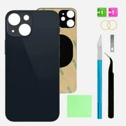 OEM Back Glass Replacement for iPhone 13 6.1 inch (Black) All Carriers with Pre-Installed Adhesive and Professional Repair Tool Kits