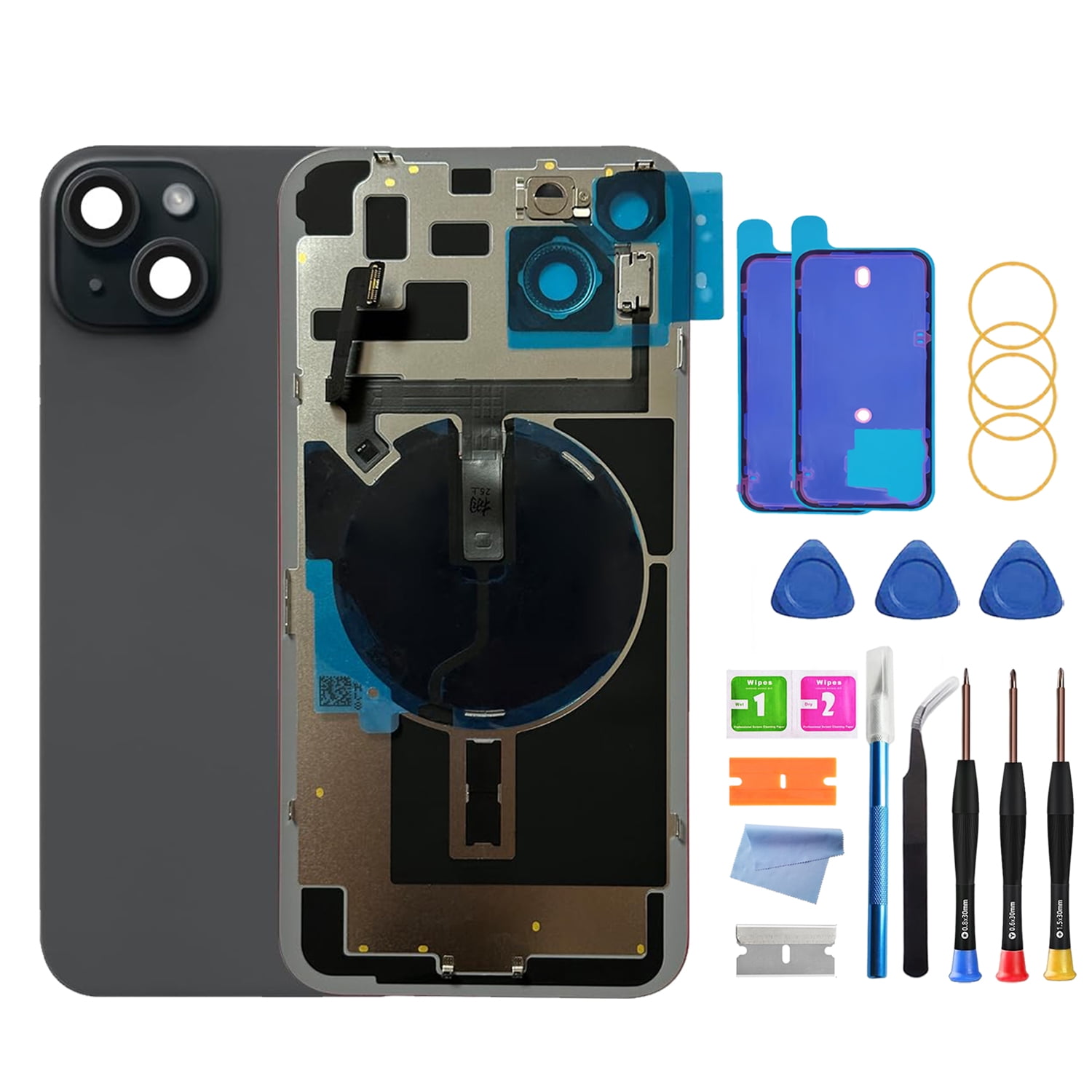 10Pcs OEM IPhone 13 Pro Max Back Glass Replacement - 2IN1 Big Camera Hole, Pre-Installed Adhesive, Mix Colors