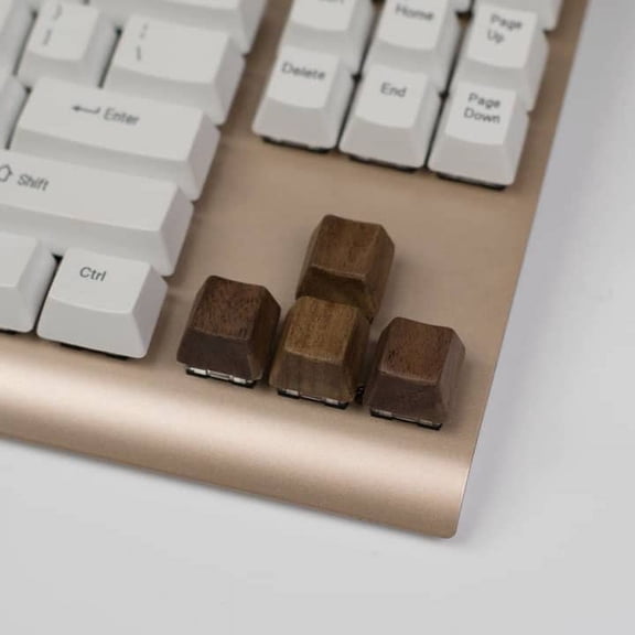 OEM Black Walnut Artisan Wooden Keycaps Directional Arrow Keys