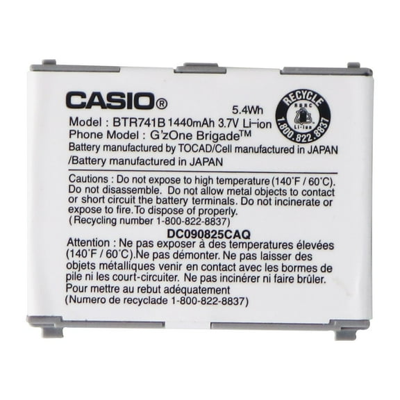 OEM Casio BTR741B 1390 mAh Replacement Battery for  C741 Brigade