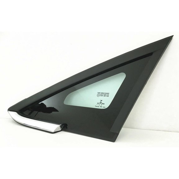 OEM Chrome Moulding Style Driver Left Side Front Vent Window Vent Glass Compatible with Ford Fiesta 2011-2019 Models
